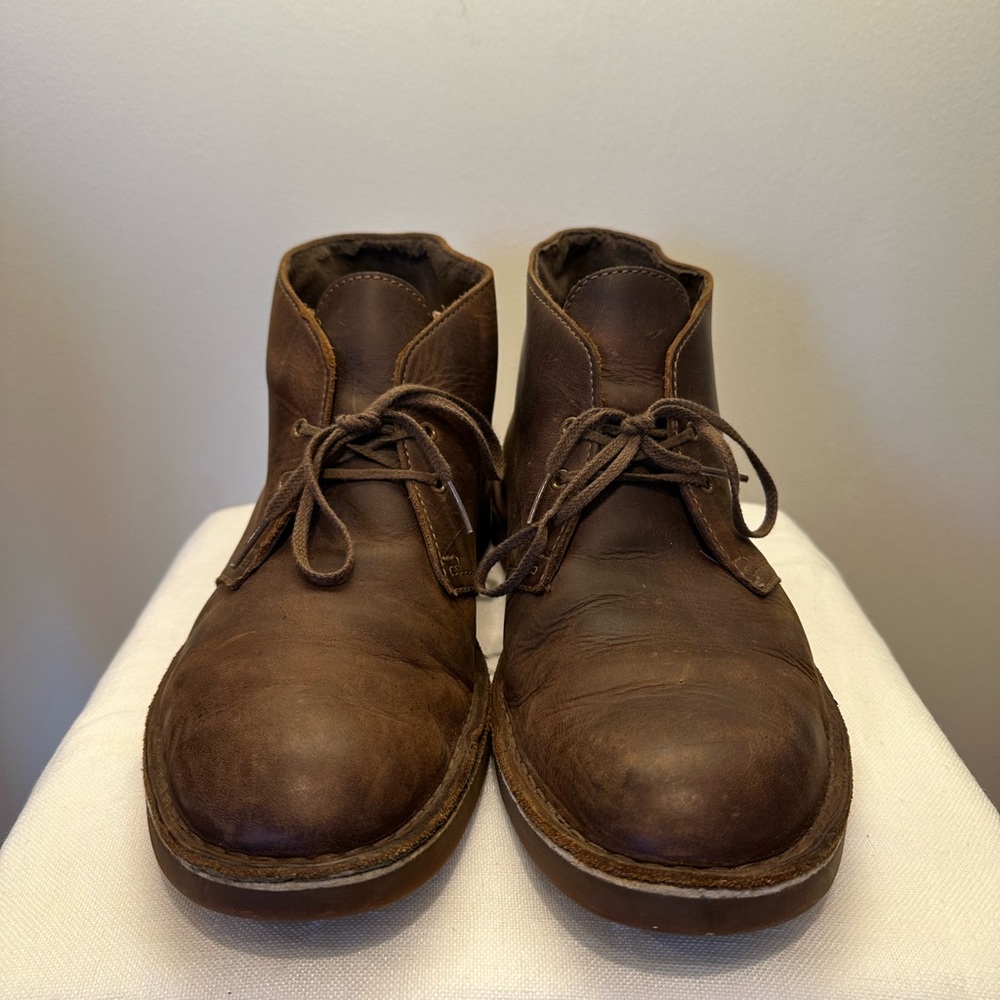 Clark’s Men's Brown Leather Desert Boots